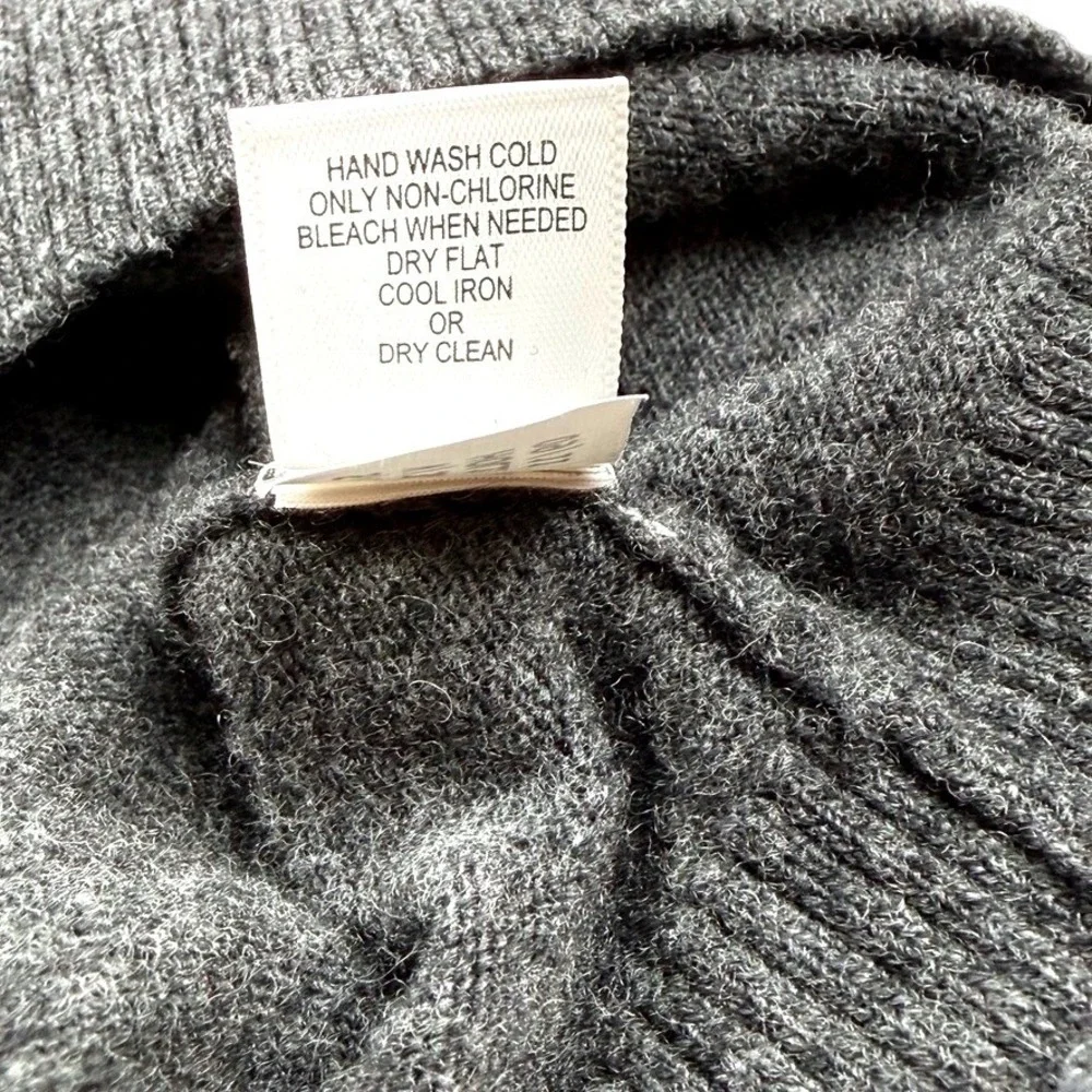 Banana Republic Italian Yarn Crewneck Raglan Sweater Charcoal Mens XXL Tall